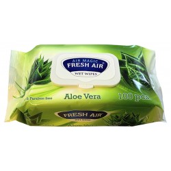 Fresh Air vlhčené ubrousky 100 ks klip aloe vera