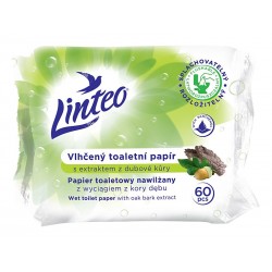 Vlhčený WC papír LINTEO s dubovou kůrou 60 ks