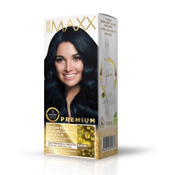 Barva na vlasy MAXX DELUXE PREMIUM Modro černá 1.1