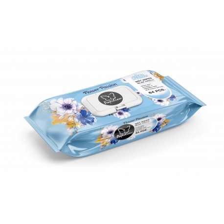 Papilion vlhčené ubrousky Blue Flowers 64ks klip