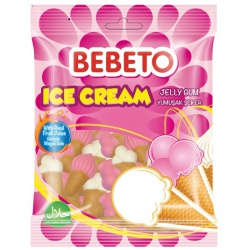 Bebeto želé bonbony Ice Cream 80g (6x12)