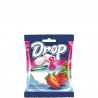 DROP Strawberry měkké žvýkací bonbony s ovocnou náplní 90 g