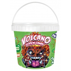 Lolliboni cukrová vata Volkano kyblík 50 g - Green apple