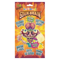 Lolliboni kyselá cukrová vata Sour Brain sáček 60 g - Lemon