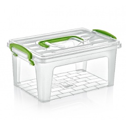 Transparentní, hluboký box s rukojetí 5,5L