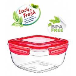 Čtvercová dóza s klipem 1500 ml