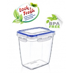 Obdélníková, hluboká dóza s klipem 2100 ml