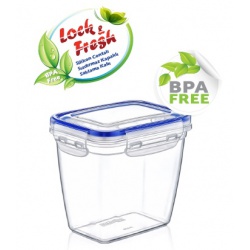 Obdélníková, hluboká dóza s klipem 825 ml