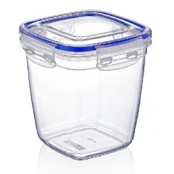 Čtvercová, hluboká dóza s klipem 5000 ml