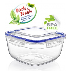 Čtvercová dóza s klipem 3750 ml