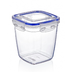 Čtvercová, hluboká dóza s klipem 3200 ml