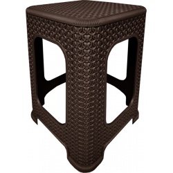 Plastová stolička velká,výška 45cm - hnědá