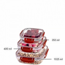 Obdélníková dóza Set 3ks (350,600,1025 ml)